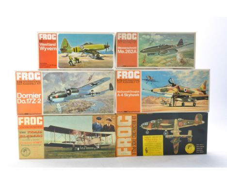 FROG Vintage Plastic Model Kits in 1/72 comprising six issues including Vickers Vimy, Mitchell II and four others. All comple