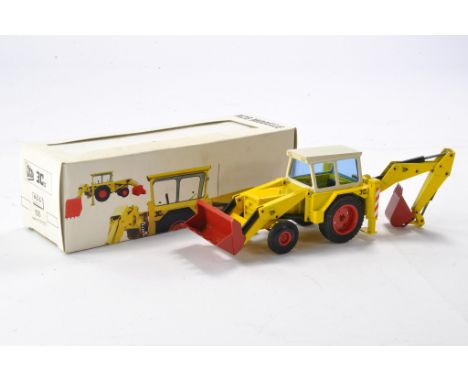 NZG 1/35 Issue comprising No. 109 JCB 3CII Excavator Loader. Variation is Deep Yellow, white and Red with smooth front tyres,