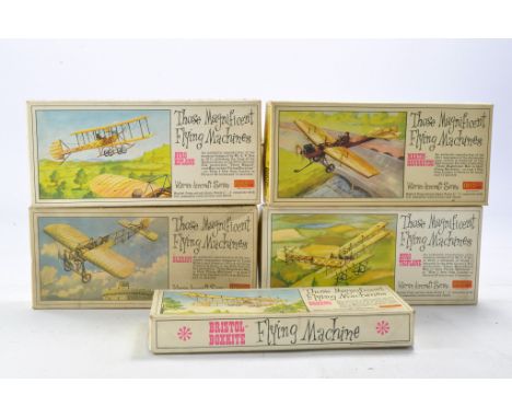 Inpact Vintage Plastic Model Kits in 1/48 comprising five issues including Avro Triplane and Biplane, Bristol Boxkite plus tw