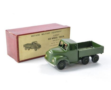 Britains Vintage Issue comprising No. 1335 Six Wheel Army Truck. Later variation is green, with rubber tyres and includes dri