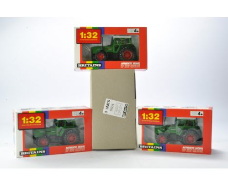 Britains 1/32 Farm issue comprising No. 9504 Fendt 615 LSA Tractor x 3. Ex Shop Trade Pack with contents unopened. Very Hard 