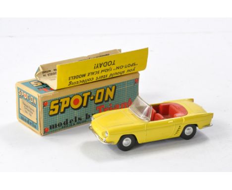 Triang Spot-On No. 166 Renault Floride. Yellow with red interior. Generally excellent with little sign of wear in fair to goo