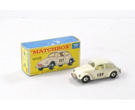 Matchbox Regular Wheels comprising No. 15d Volkswagen. White with white interior, no. 137. Generally good to very good, a few