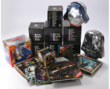 Group of Star Wars collectibles comprising 7 collectible mugs in boxes, duo of original puzzles (looks to be mostly complete)