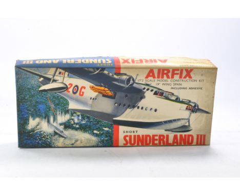 Airfix Vintage Plastic Model Kit in 1/72 comprising Short Sunderland MKIII. Complete and unstarted. 