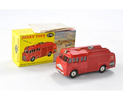 Dinky No. 276 Airport Fire Tender with flashing light. Excellent with only the odd spot of wear in excellent box, including l