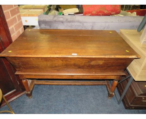 An antique dough trough/bin on wooden stand 