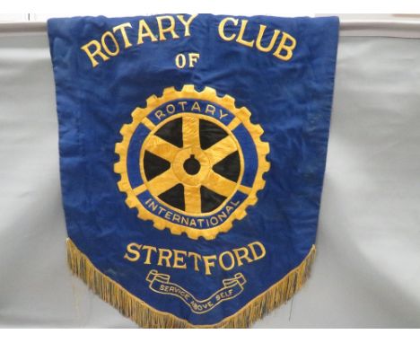 A vintage Rotary club banner "Stretford" 