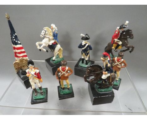 A collection of vintage metal and lead mainly military figures etc 
