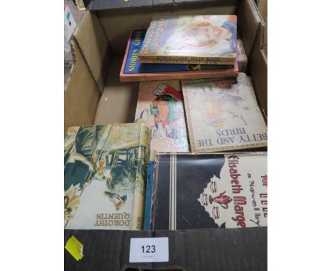 Eighteen vintage books - hardback novels and children collectables to include 2 Dorothy Quentin 1940's with dust jackets, Eli