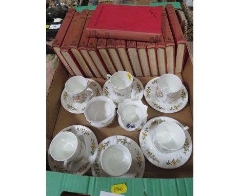 A quantity of Aynsley Country Garden ceramics together with a selection of vintage Enid Blyton books 