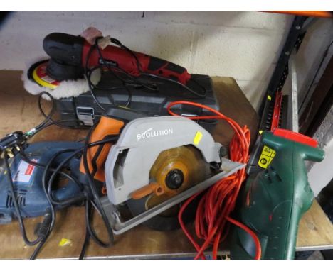 A selection of DIY electric hand tools 