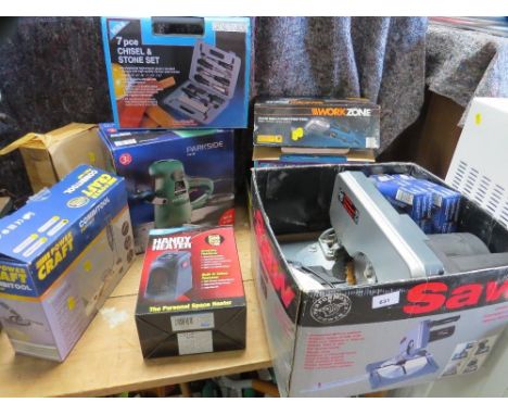 A selection of boxed electrical DIY tools 