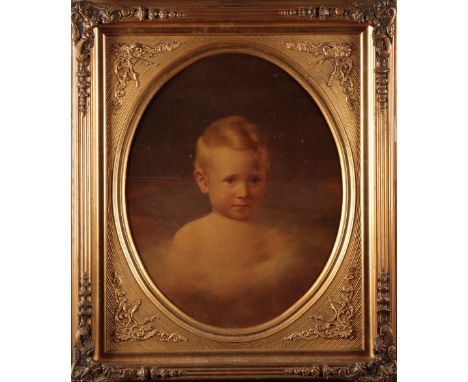 CHARLES CROMWELL INGHAM (1796-1863) Head and shoulders portrait of a young boy, said to be Robert Foster Barnard II, son of J