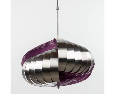 Henri MATHIEU (XX) 'Pendant light' metal, circa 1970. Dimensions: (W: 40 x H: 45 cm)