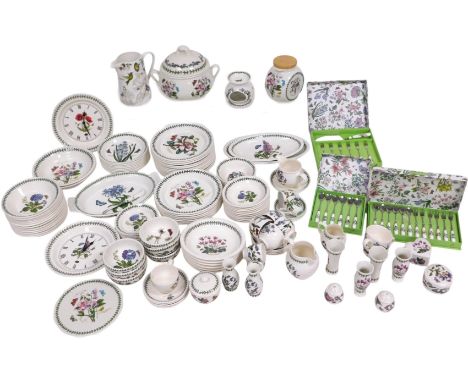 An extensive Portmeirion Botanic Garden pattern dinner and tea service, including a soup tureen and cover, dinner, dessert an