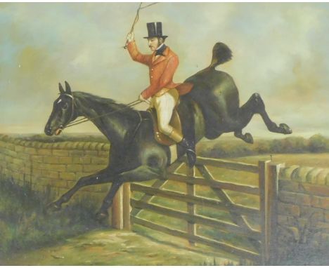 Thomas Weaver (20thC). Over the gate, oil on canvas, signed and titled verso, 48cm x 59cm.