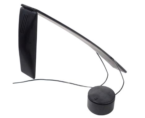 A 1980s PAF Studio Dove table lamp, designed by Mario Barbaglia and Marco Colombo, of angular form, with a smooth black finis