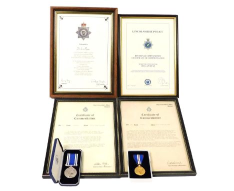 An Elizabeth II Police Long Service and Good Conduct medal, named to Constable Declan GJ Ryan, cased, a Queen's Golden Jubile