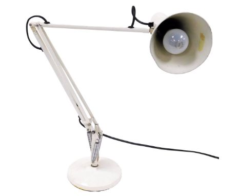 An anglepoise white desk lamp, by Herbert Terry & Sons Limited, model 90.Buyer Note: WARNING! This lot contains untested or u