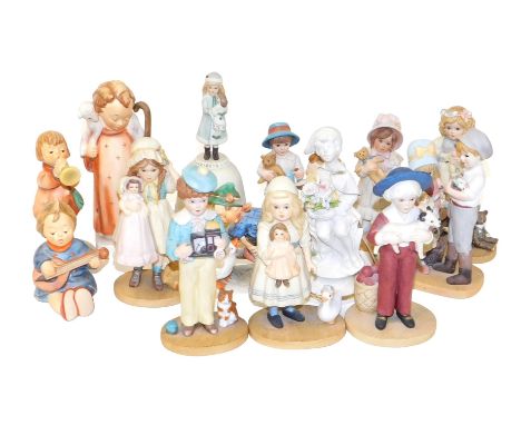 Four Hummel figures, comprising Joyful, Little Gabriel, Barnyard Hero, and Good Shepherd, together with eight Jan Hagara limi