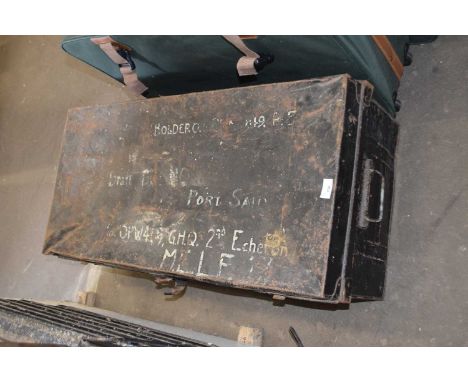 Black metal trunk