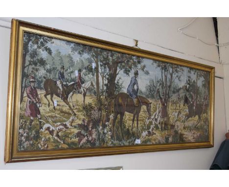 A tapestry picture of a hunting scene
