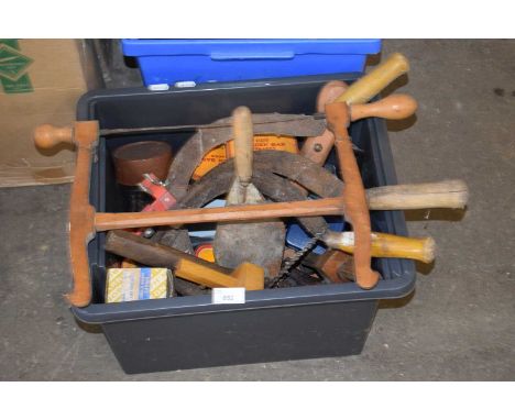 Box of assorted workshop hand tools