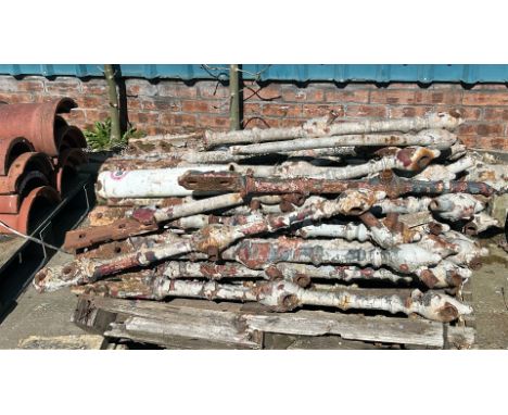 Large quantity of cast iron balustrade spindles