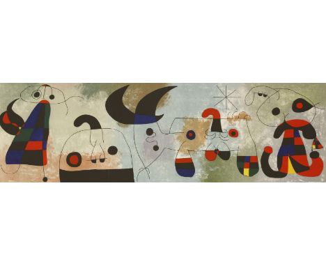 *Joan Miró (Spanish, 1893-1983)PEINTURE MURALELithograph printed in colours, 1951, on wove paper, with fold lines as issued, 