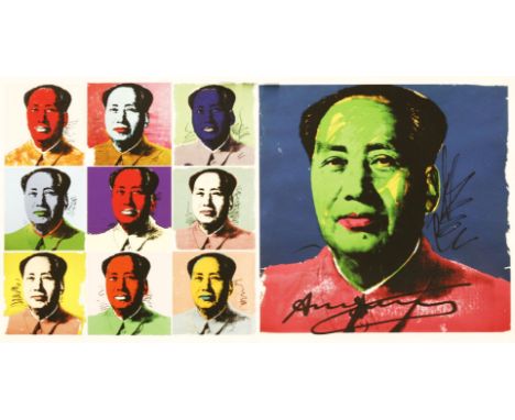 After Andy Warhol (American, 1929-1987)MAO ANNOUNCEMENT CARDOffset lithograph printed in colours, 1972, for the artist’s Mao 