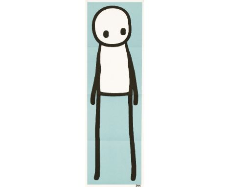 *Stik (British, b.1985)STANDING FIGURE (TURQUOISE)Offset lithograph printed in colours, 2015, signed in black ink, on wove pa