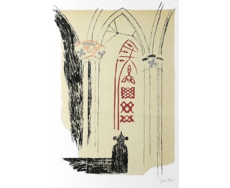 *John Piper (British, 1903-1992)LLAN-Y-BLODWELL, SHROPSHIRELithograph printed in colours, 1964, signed in pencil, from 'A Ret