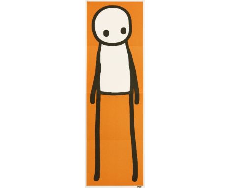 *Stik (British, b.1985)STANDING FIGURE (ORANGE)Offset lithograph printed in colours, 2015, signed in black ink, on wove paper