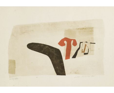 *Julius Bissier (German, 1893-1965)'OHNE TITEL' (UNTITLED)Lithograph printed in colours, 1962, signed, dated and numbered 237