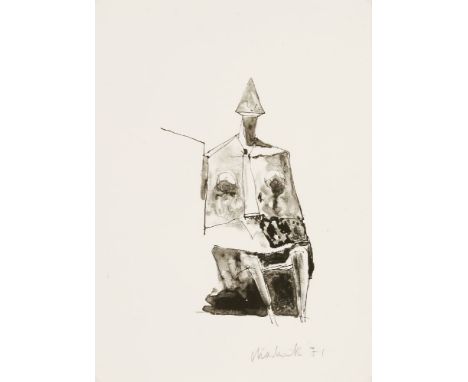 *Lynn Chadwick (British, 1914-2003)SEATED FIGURELithograph, 1971, signed and dated in pencil, on wove paper, the full sheetsh