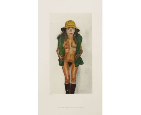 *Peter Blake (British, b.1932)COSTUME LIFE DRAWING - YELLOW HATOffset lithograph printed in colours, 1972-1979, signed and nu