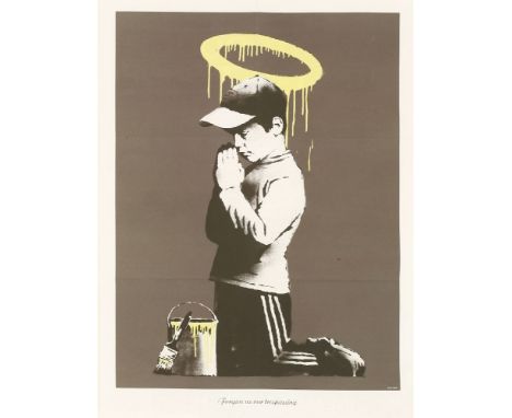 *Banksy (British, b.1974)FORGIVE US OUR TRESPASSINGOffset lithograph printed in colours, 2010, from an unknown edition size, 