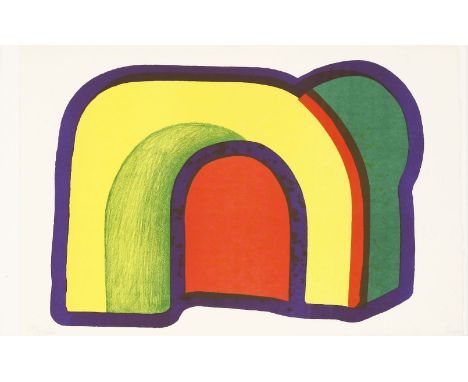 *Howard Hodgkin (British, 1932-2017)ARCH (COMPOSITION WITH RED)Lithograph printed in colours, 1971, signed and numbered VIII/