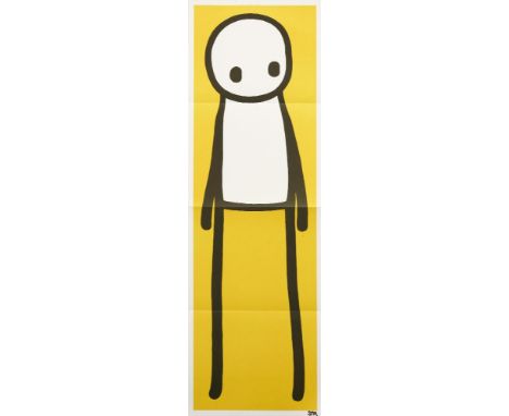 *Stik (British, b.1985)STANDING FIGURE (YELLOW)Offset lithograph printed in colours, 2015, signed in black ink, on wove paper