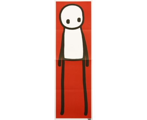 *Stik (British, b.1985)STANDING FIGURE (RED)Offset lithograph printed in colours, 2015, signed in black ink, on wove paper fo