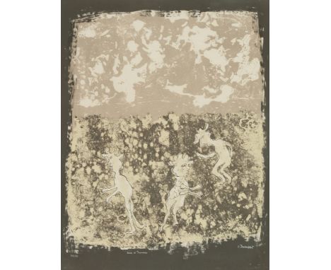 *Jean Dubuffet (French, 1901-1985)JEUX ET TRAVAUX (WEBEL 385)Lithograph printed in colours, 1953, signed, titled and numbered