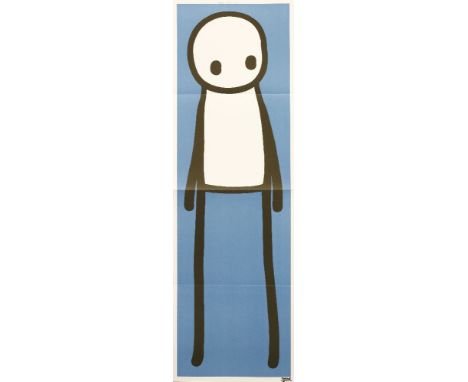 *Stik (British, b.1985)STANDING FIGURE (BLUE)Offset lithograph printed in colours, 2015, signed in black ink, on wove paper f