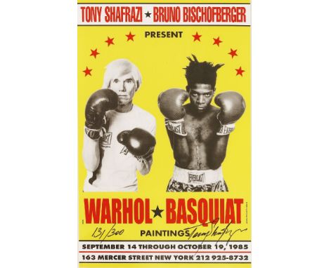 Jean-Michel Basquiat and Andy Warhol (American, 1960-1988 and 1928-1987)POSTER FOR WARHOL/BASQUIAT PAINTINGSOffset lithograph