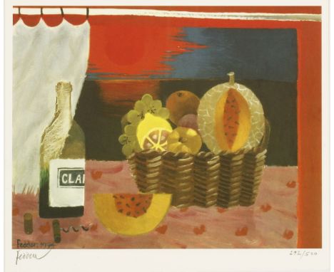 *After Mary Fedden (British, 1915-2012)RED SUNSETOffset lithograph printed in colours, 2000, signed and numbered 292/500 in p