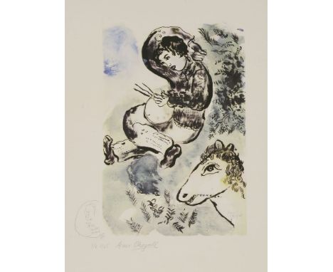 *After Marc Chagall (French/Russian, 1887-1985)SELF-PORTRAIT AS THE YOUNG ARTISTOffset lithograph printed in colours, c.1962-