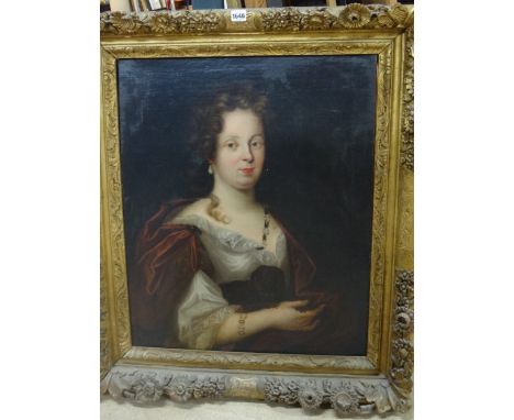 Manner of Sir Peter Lely, Portrait of a lady, oil on canvas, 72cm x 58.5cm.