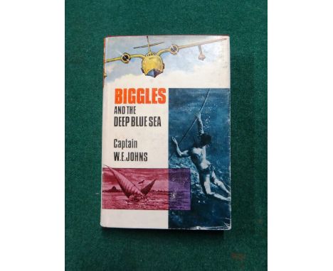 JOHNS (W.E.)  Biggles and the Deep Blue Sea.  First Edition. half title, advert. leaf; lettered cloth & d/wrapper (not clippe