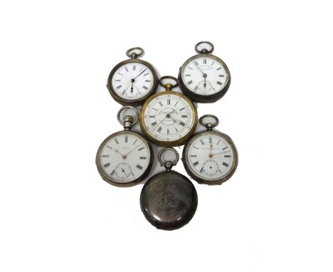 A gentleman's silver cased, key wind, hunting cased pocket watch, London 1886, a gentleman's silver cased, key wind, openface