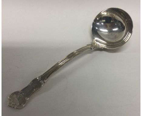 A heavy silver sauce ladle. London. Approx. 68 grams. Est. £20 - £30.